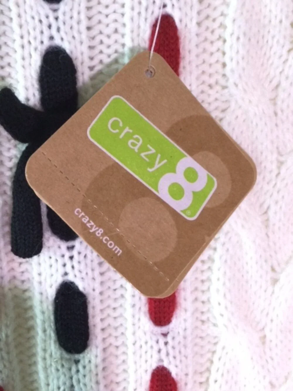 Crazy 8 Girls Size 5-6 Ivory Cable Knit Sweater Dress NWT